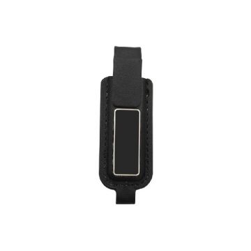 Leather USB light-up logo- Black- 16GB-Black