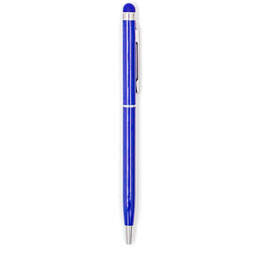 Aluminium Slim Pen with Stylus- Blue