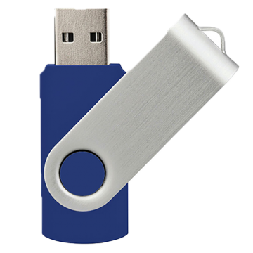 Swivel USB with Silver Plate