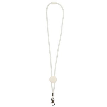 Lanyard with Epoxy Area and Clip- White