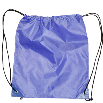 Draw String Bag with Leather corner- Royal Blue