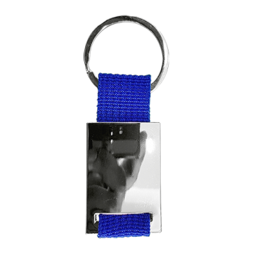 Key Chain Model 7 with Colored Strap- Blue