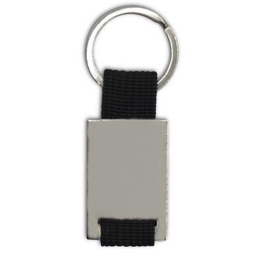 Key Chain Model 7 with Colored Strap- Black