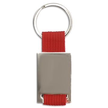 Key Chain Model 7 with Colored Strap- Red