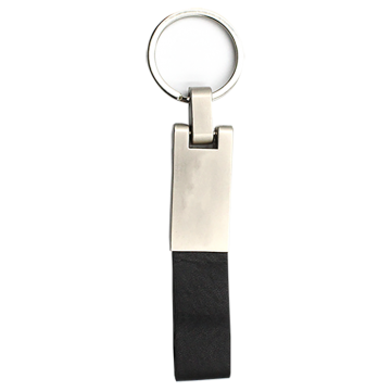 Key Chain Model 8 with Leather Band- Black