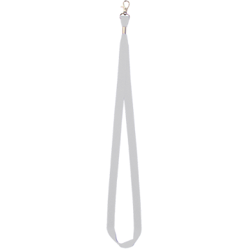 Lanyard 15mm Single Hook- White