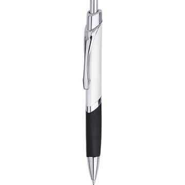 Metal Click Pen- White-White