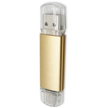 Metal OTG USB 16GB- Gold