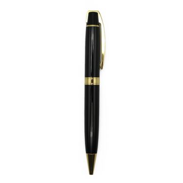 Metal Pen Model 2- Black with Gold Trim