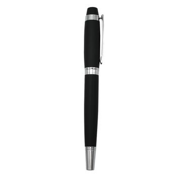 Metal Pen Model 9 Rubber coated Cap Model- Black