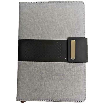 Notebook A5 PU Fabric- Grey