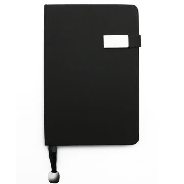 Notebook A5 PU Magnetic Loop- Black