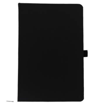 Notebook A6 PU with pen holder- Black