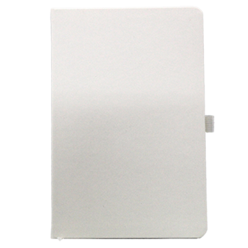 Notebook A6 PU with pen holder- White