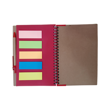 Recycle Notebook without sticky note- Red
