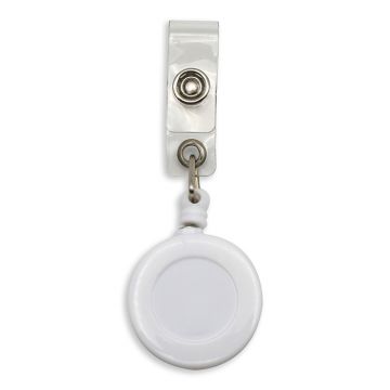 Reel Badge Plastic Small Dia- White