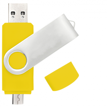 Swivel OTG USB 8GB- Yellow