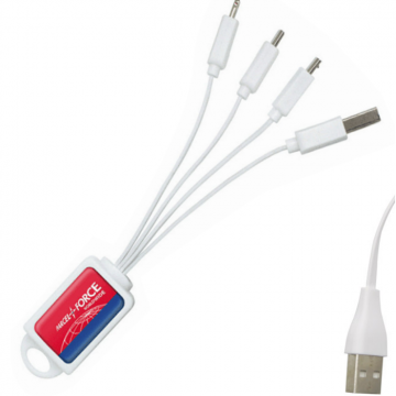 Usb Cable with Epoxy area 4 in 1 White
