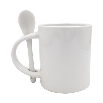 Mug White Sublimation with Spoon