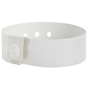 Wide Face PVC Wristbands- White