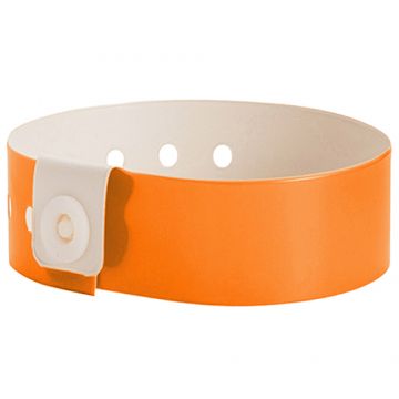 Wide Face PVC Wristbands- Orange